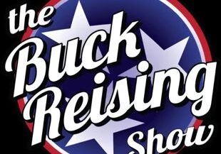 Logo for The Buck Reising Show with a star and bold text.